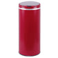 Poubelle de cuisine automatique 42L SOHO Rouge mat en acier INOX avec cerclage - REDDECO.com