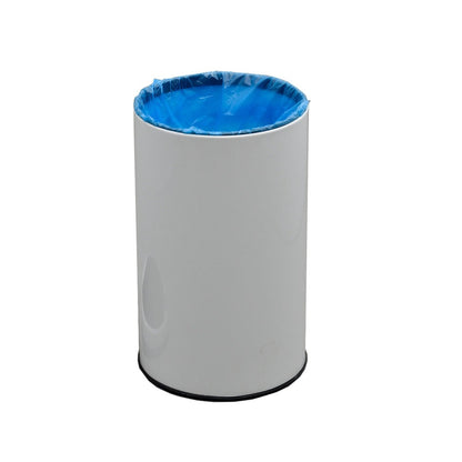Poubelle de cuisine automatique 42L SOHO Blanc mat en acier INOX avec cerclage - REDDECO.com