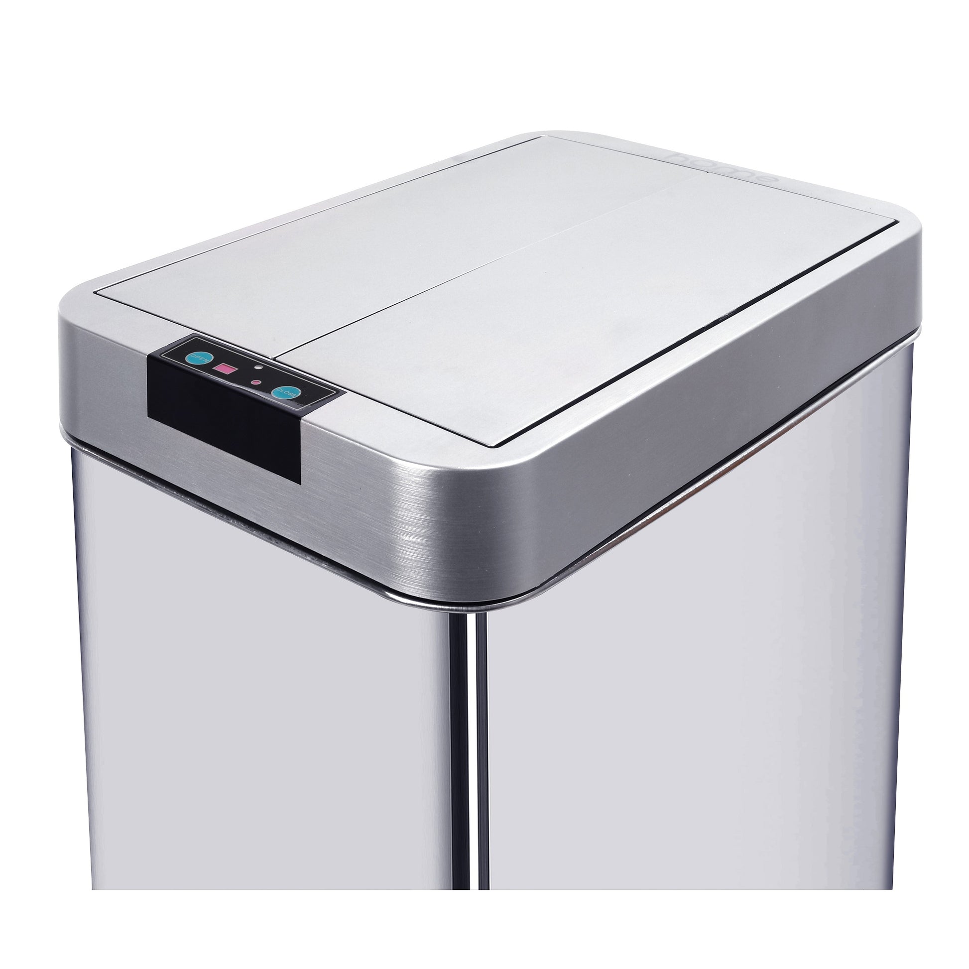 Poubelle de cuisine automatique 70L SILVERLAKE en acier Inox avec cerclage Ouverture papillon grande capacité - REDDECO.com