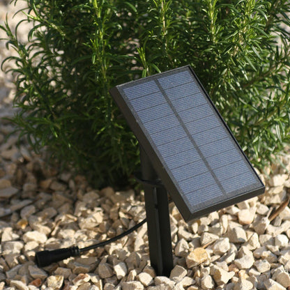 Guirlande lumineuse solaire 10 ampoules à filament vintage LED blanc chaud MAFY SOLAR 6.50m - REDDECO.com