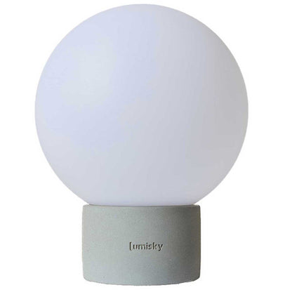 Lampe de table touch pied en béton gris LED blanc chaud/dimmable TERRA CONCRETE  H25cm