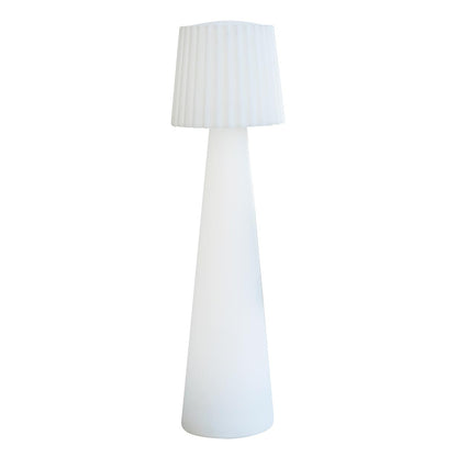 Lampadaire design sans fil LED abat-jour ondulé multicolore dimmable LADY H110cm avec télécommande - REDDECO.com
