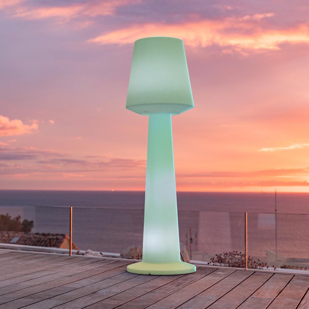 Lampadaire sans fil LED multicolore AUSTRAL C110 H110cm avec télécommande - REDDECO.com