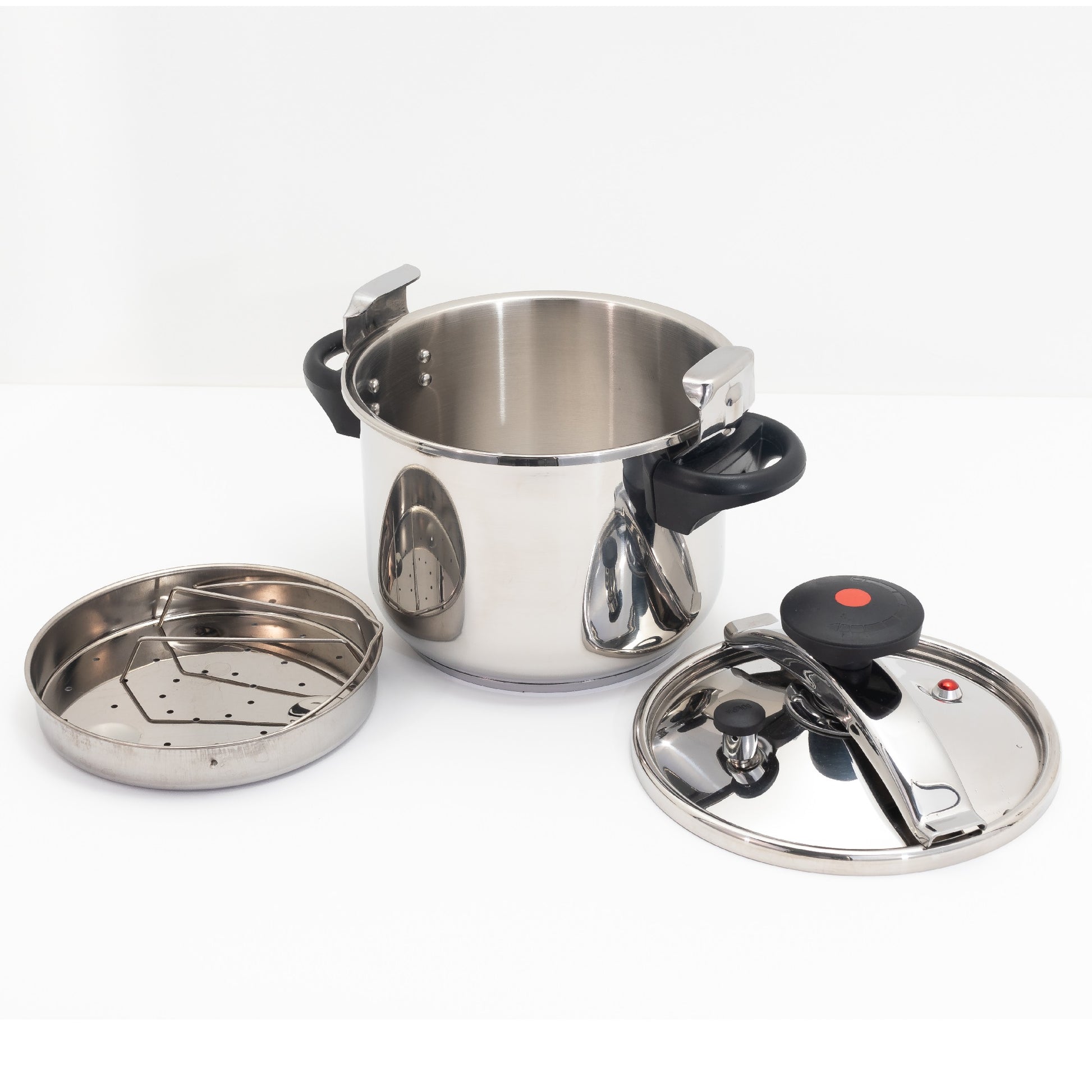 Autocuiseur cocotte minute à étrier Ø22cm 6L CLASSIQUE en acier Inox avec panier cuisson - REDDECO.com