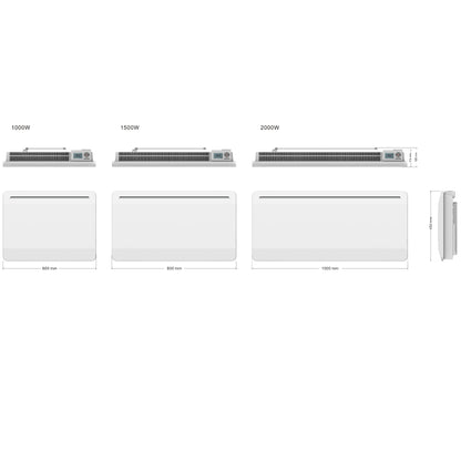 Radiateur électrique à inertie sèche CERAMIQUE écran LCD 1000W ROSWELL