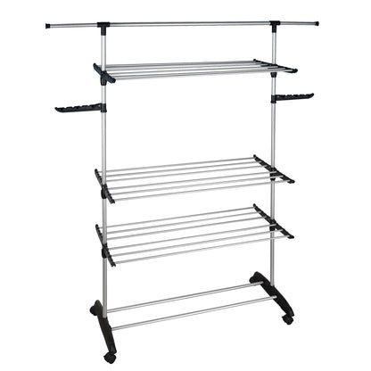 Séchoir à linge étendoir multifonction 25M ULTIMA 3 niveaux Noir et inox - REDDECO.com