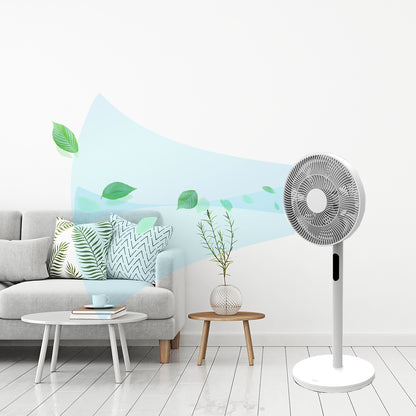 Ventilateur sur pied silencieux design WELLY avec télécommande et écran LED et minuterie